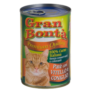 GRAN BONTA DELICATE CAT PATE VITELLA & RABBIT 400GRX12 -SKU-2968