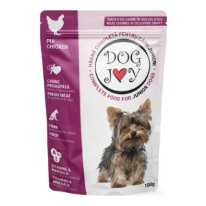 DOG JOY JUNIOR CHICKEN IN GRAVY 100GRX24-SKU-3063