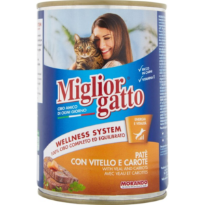 MIGLIOR GATTO PATE VEAL&CARROT 400GRX24-SKU-2811