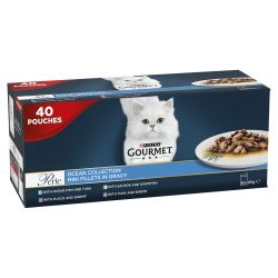 Gourmet Perle Ocean Collection In Gravy Wet Cat Food 40x85g-SKU-2980