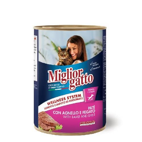 MIGLIOR GATTO PATE LAMB&LIVER 400GRX24-SKU-2808