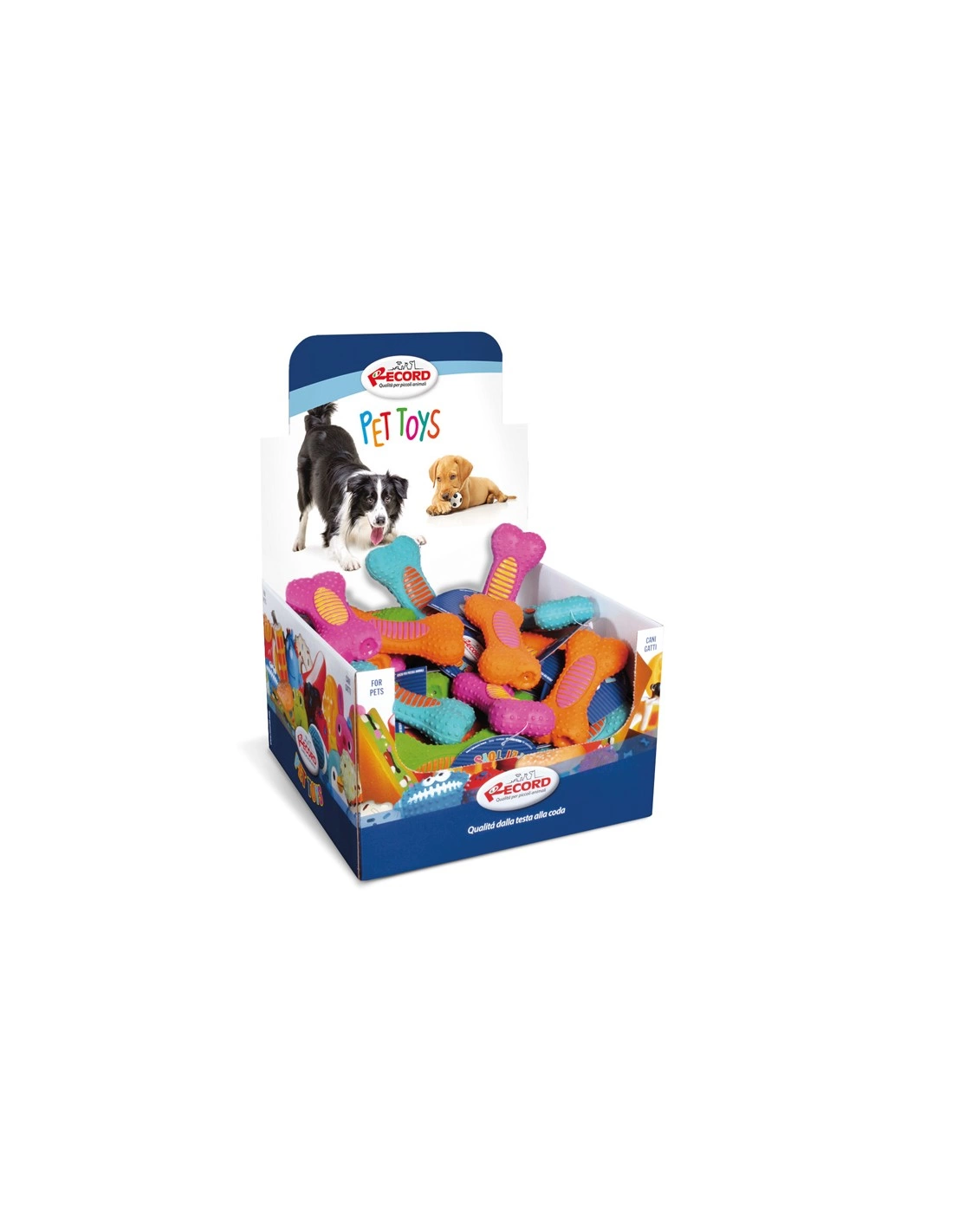 RECORD LATEX TOY COLORED BONE SHAPE 13CM-SKU-3126