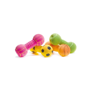 RECORD LATEX TOY COLORED BUMBBELL SHAPE 15CM-SKU-3127