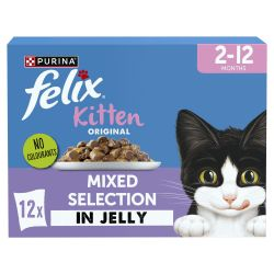 FELIX KITTEN MIXED IN JELLY 85GRX12-SKU-2355