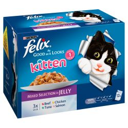 FELIX AGAIL KITTEN MIXED 12X100GR-SKU-2851