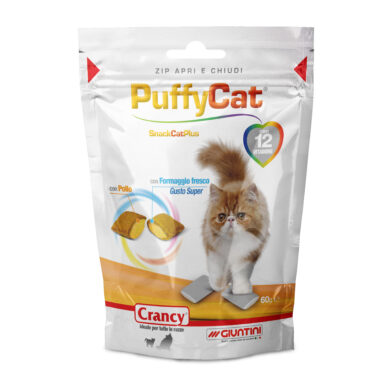 CRANCY PUFFY CAT CHICKEN & CHEESE 60GRX8-SKU-0158