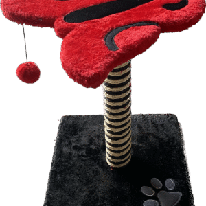 CAT SCRATCHER  RED AND BLACK 43X33X33CM-SKU-0186