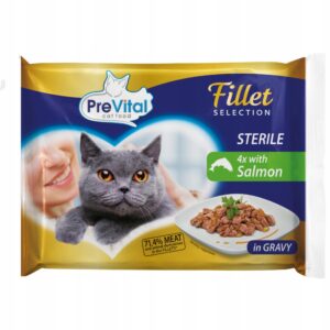 PREVITAL IRREGULAR FILLETS STERILE SALMON 85GRX4X15PK-SKU-3185