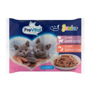 PREVITAL KITTENS POUCHES IN GRAVY 100GRX4X13-SKU-3195