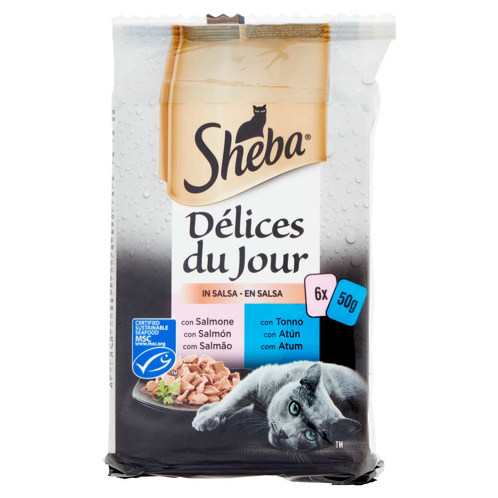 SHEBA CAT DDJ SALMON & TUNA IN GRAVY 6X50GRX12 -SKU-3165