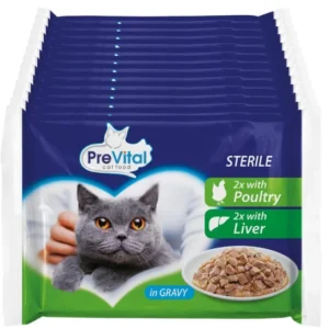 PREVITAL STERILE POUCHES IN GRAVY 100GRX4X13-SKU-3198