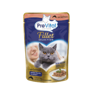 PREVITAL POUCHES SALMON IN GRAVY 100GRX24-SKU-3203