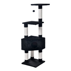 MIAU SCRATCHER BLACK&WHITE 40x40x135cmH-SKU-3295