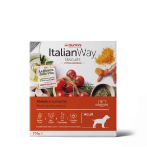 ITALIANWAY BISCUITS HYPOALERGENIC PORK/TUMERIC 200GRX6-SKU-3362