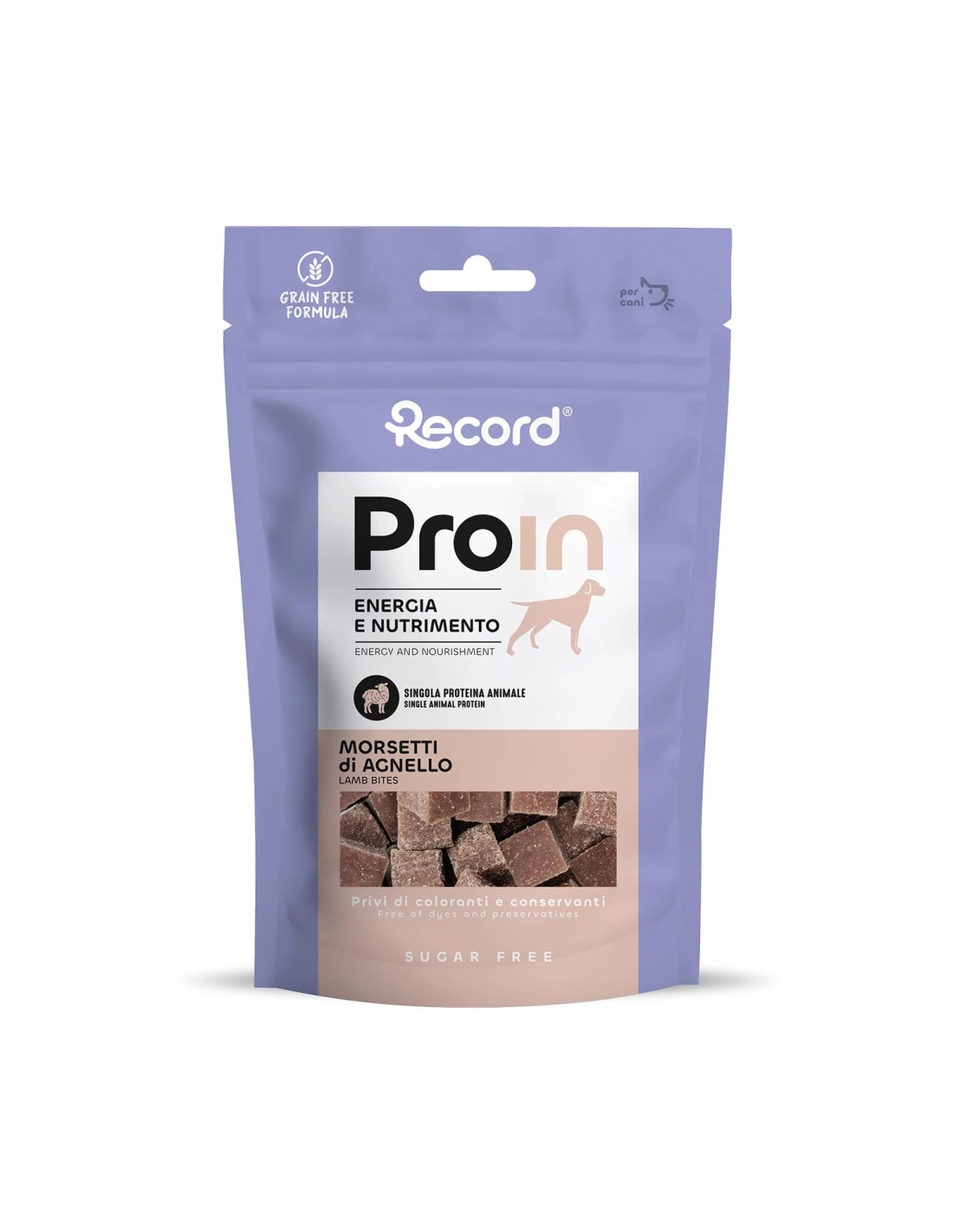 RECORD PROIN SNACK DOG MORSETTI LAMB 75GRX12-SKU-3341