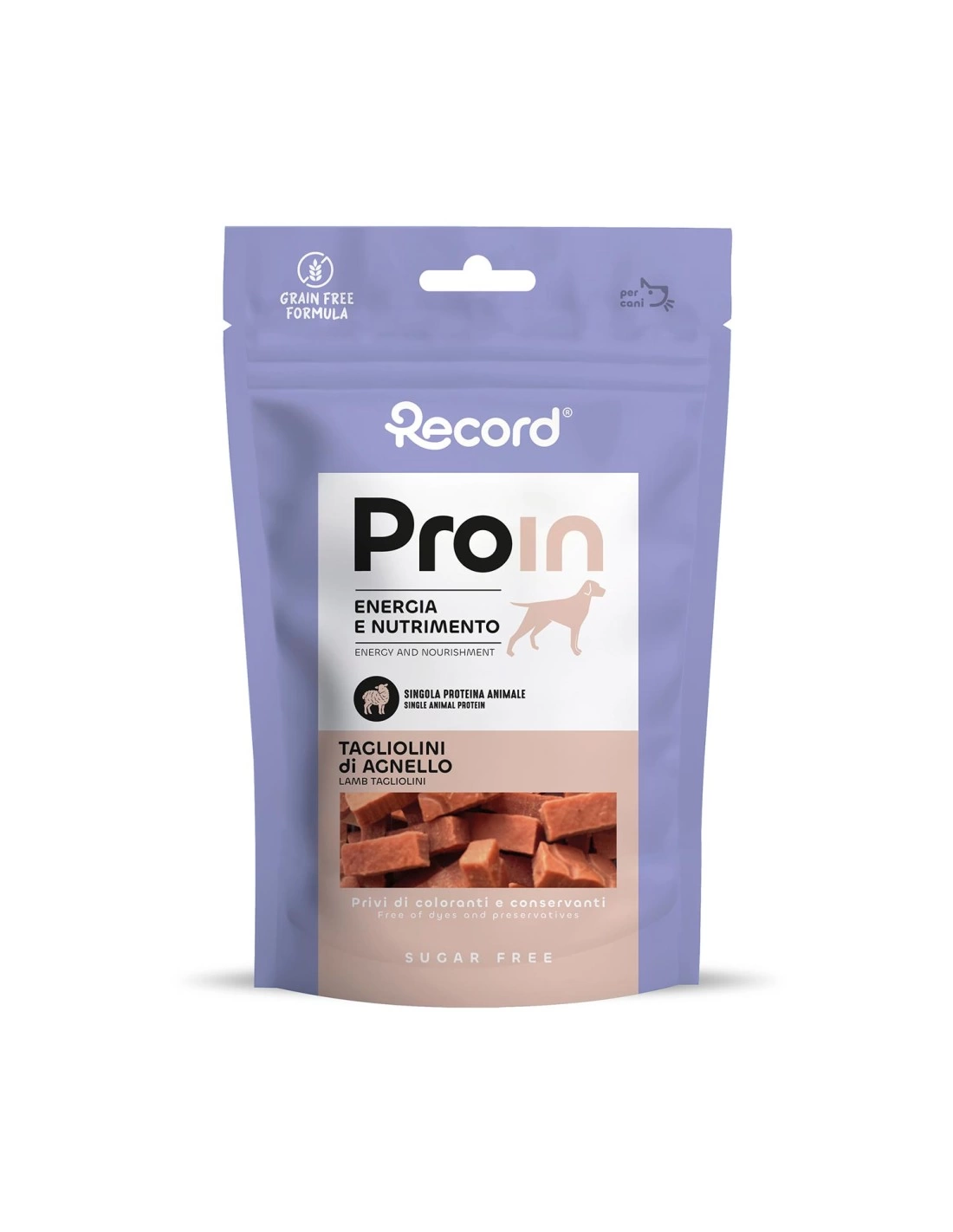 RECORD PROIN SNACK DOG TAGLIOLINI LAMB 75GRX12-SKU-3347