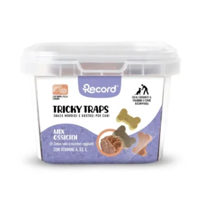 RECORD TRICKY TRAPS SNACK BONES 120GRX12-SKU-3331