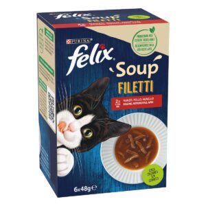 FELIX SOUP FILLET BEEF,CHICKEN&LAMB 6X48GRX8-SKU-3377