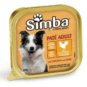 SIMBA DOG PATE TRAY CHICKEN & LIVER 300GRX18-SKU-3384