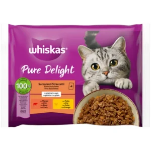WHISKAS PURE DELIGHT SUCCULENT STRACCHETI 4X85X13-SKU-3420