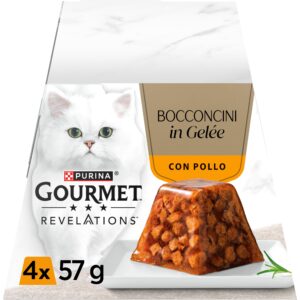 PURINA GOURMET REVELATIONS GELÉE BITES WITH WHITE CHICKEN 4X57GR-SKU-3427